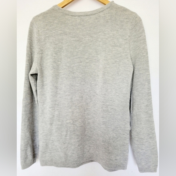 Talbots Women's Lambswool Blend Sweater Nordic Isle Pattern Ruffle Decor Medium - Picture 5 of 16